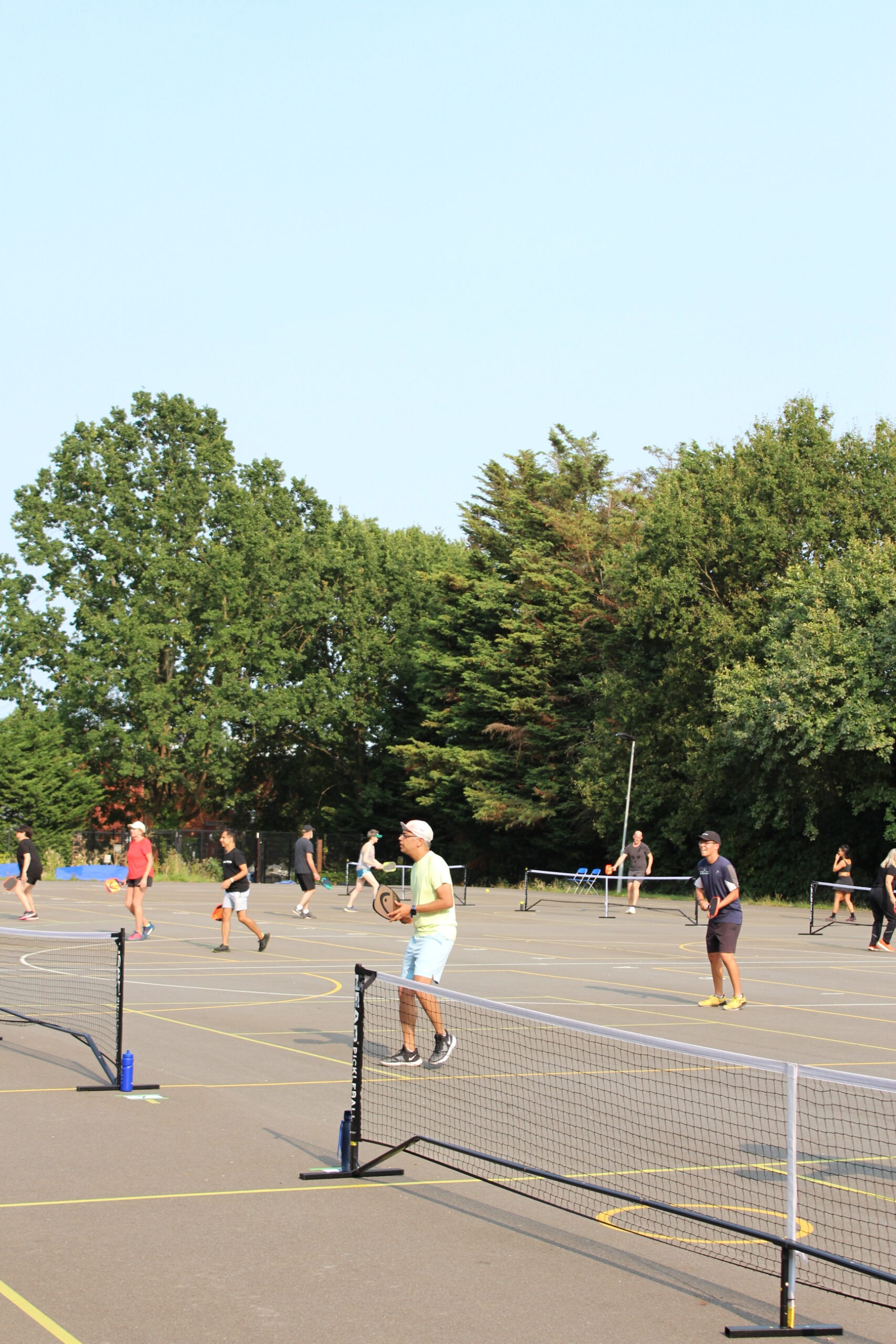 A busy Lemon Pickleball social session